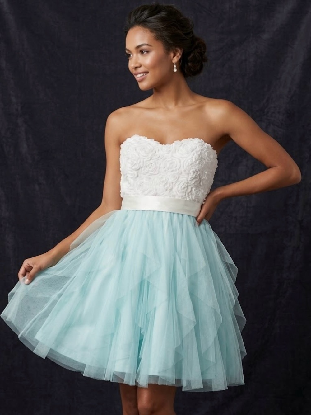 Teeze Me Mini Strapless Floral Dress